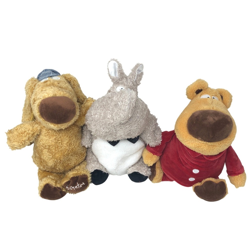 Sandra Boynton Kohl's Cares Plush Lot of 3 Railroad Dog Rhino Bear